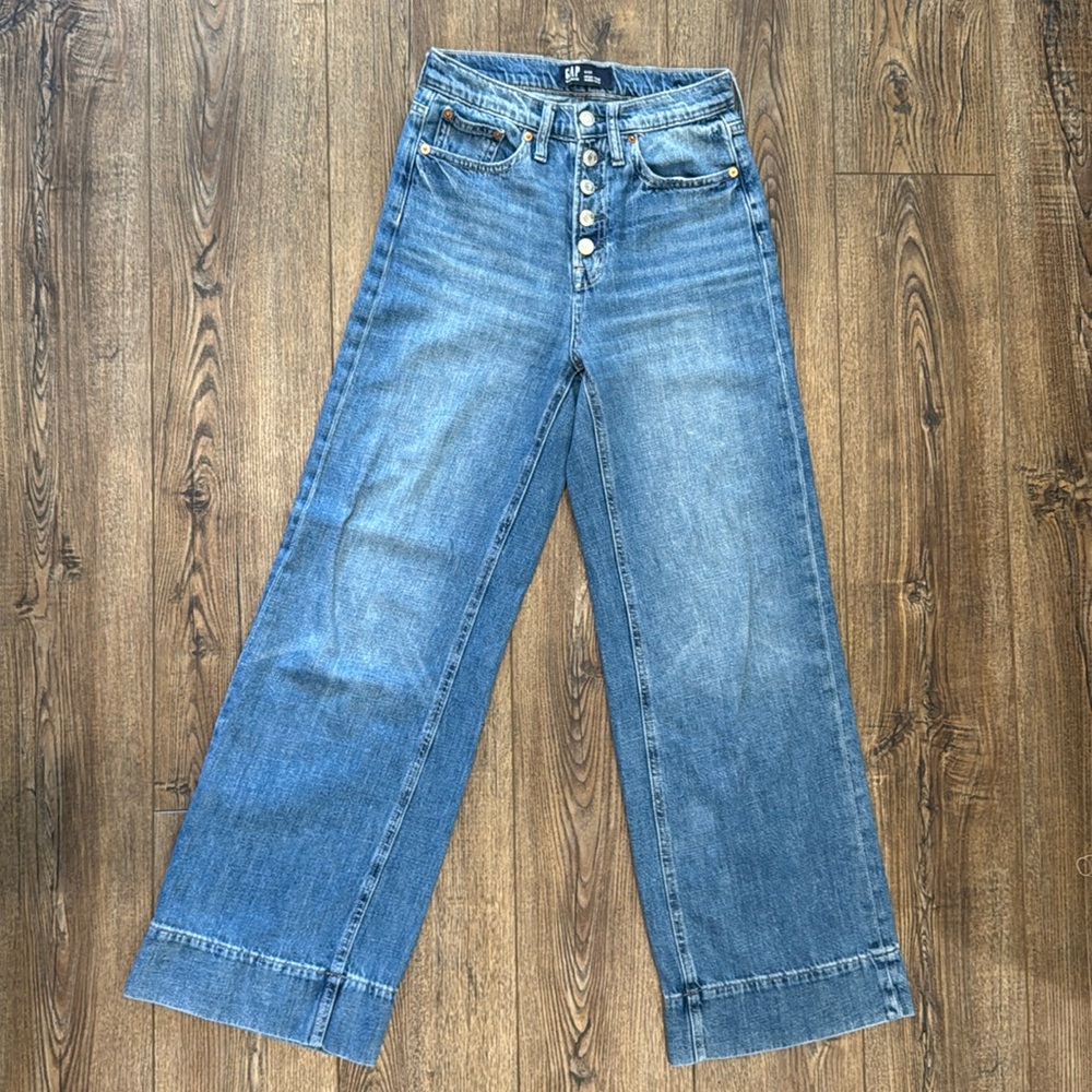 Blue Denim High-Waisted Jeans